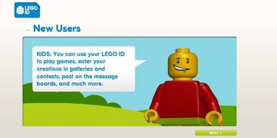 La registrazione LEGO ID, nella seconda schermata dell'animazione.