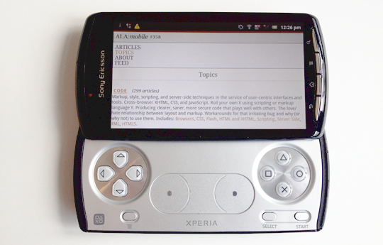 The Sony Ericsson Xperia