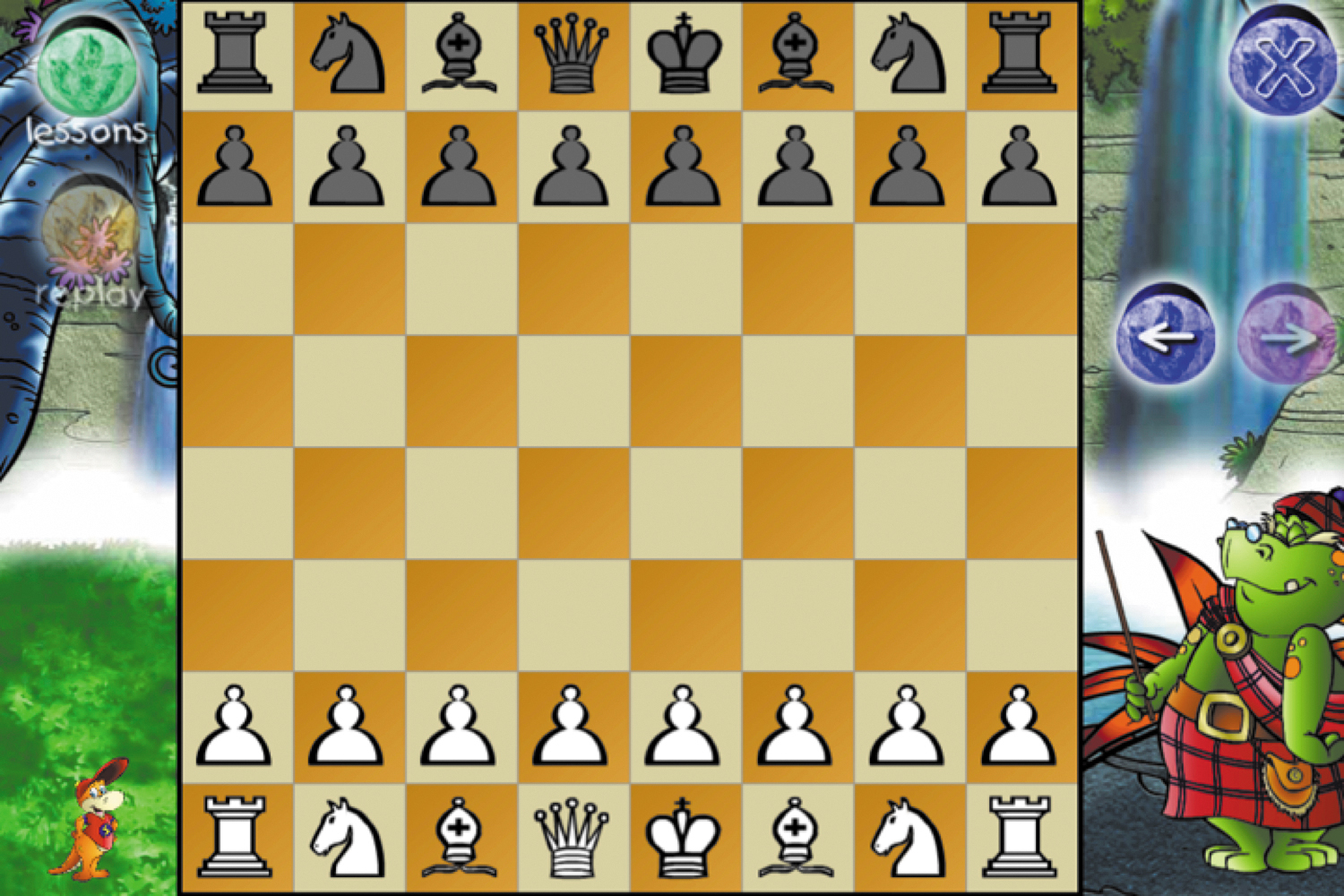 Screenshot di una partita a scacchi